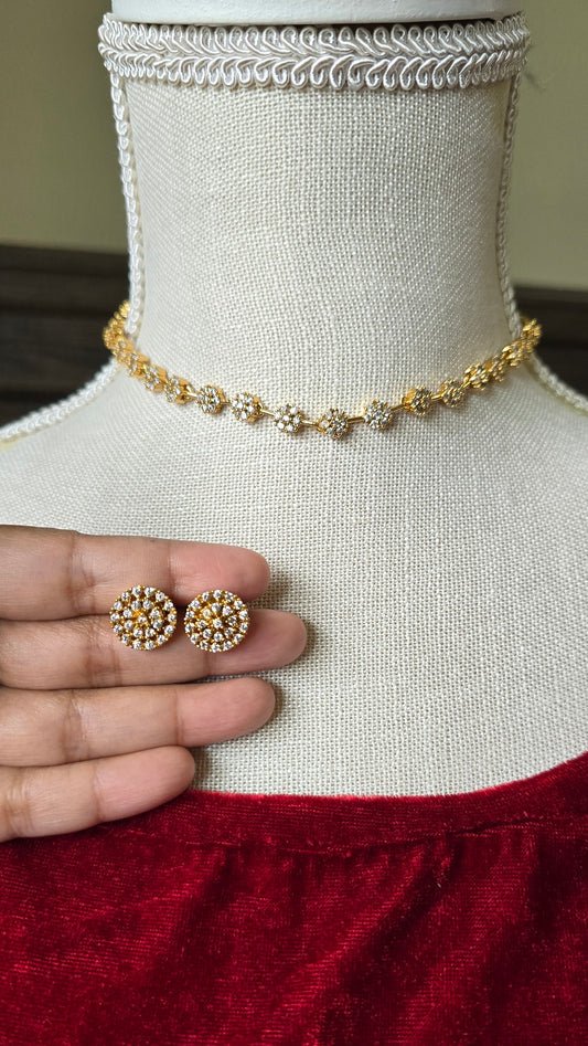 Ad Choker Necklace South Indian Jewelry Teen girls Sleek Minimalist collection
