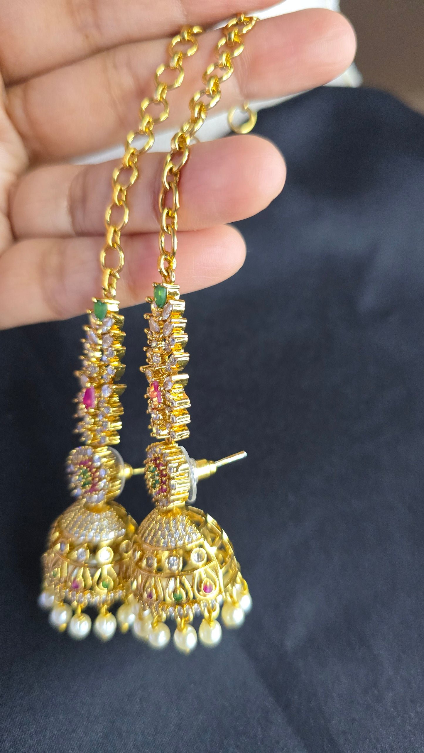 Viral Jhumka Mattal Combo Indian Earrings